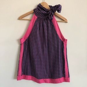Marc by Marc Jacobs pink and purple necktie top